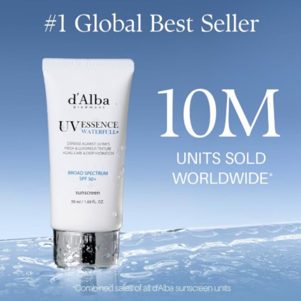 D’Alba UV Essence waterfull broad spectrum sunscreen SPF 50+ UV defense NWOT
